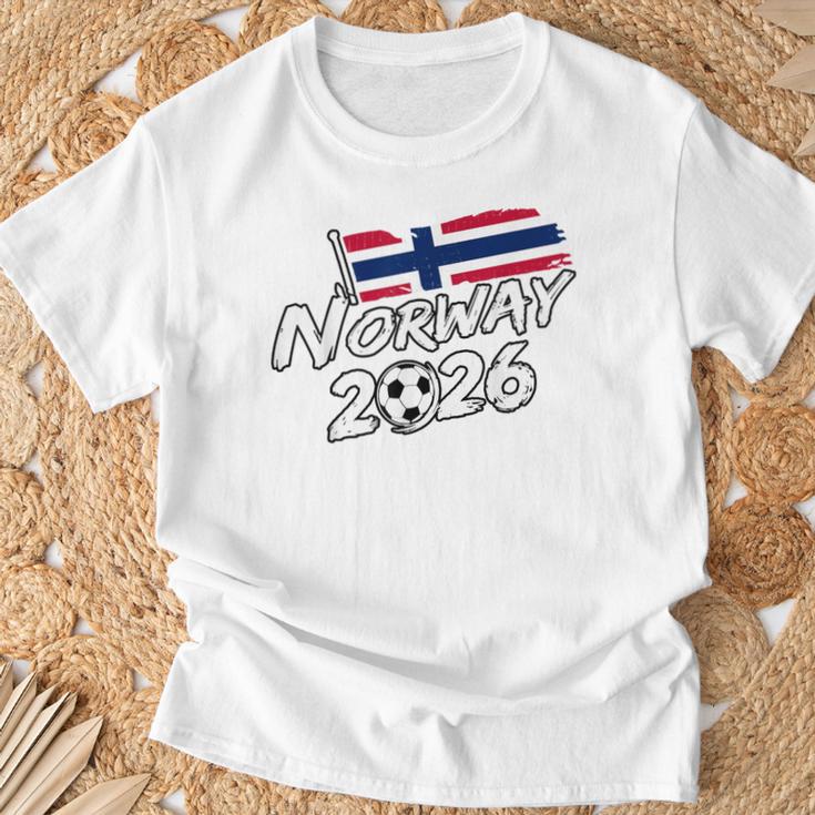 ノルウェー サッカー フットボール 試合 プレーヤー ファン ノルウェー国旗 Tシャツ 高齢者への贈り物