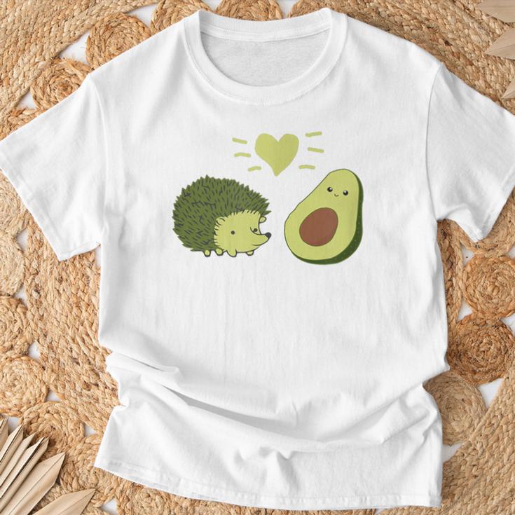 ハリネズミ アボカド ラブ Tシャツ 高齢者への贈り物