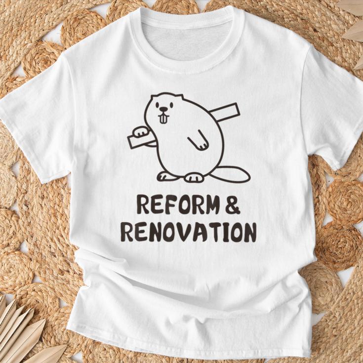 ビーバー リフォーム リノベーション 職人 大工 建築 木工 メンズ レディース キッズ かわいい Tシャツ 高齢者への贈り物