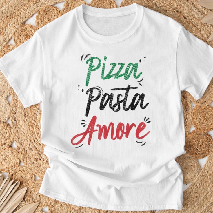 ピザ パスタ アモーレ イタリア製 Tシャツ 高齢者への贈り物