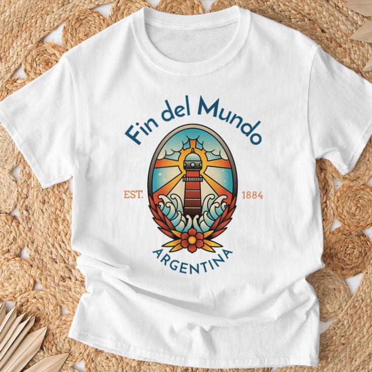 フィンデルムンド灯台アルゼンチン Tシャツ 高齢者への贈り物