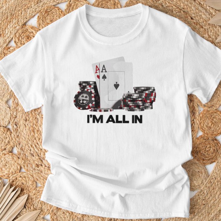 ポーカーエース、I Am All In Tシャツ 高齢者への贈り物