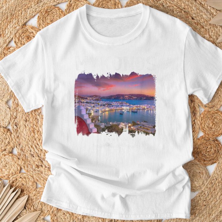ミコノス島 お土産ミコノス ギリシャミコノス Tシャツ 高齢者への贈り物