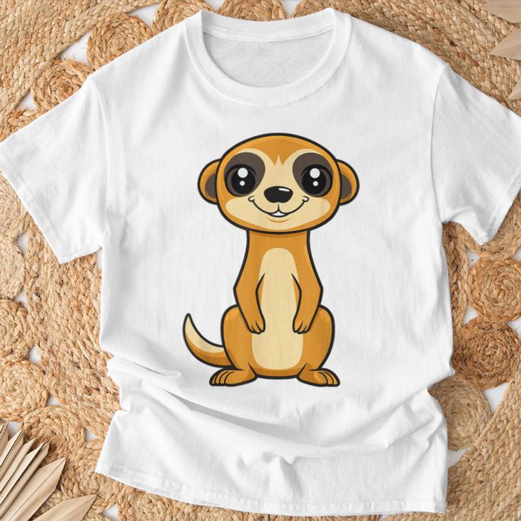 ミニマリストのミーアキャット 動物 シンプルでかわいいミーアキャット Tシャツ 高齢者への贈り物