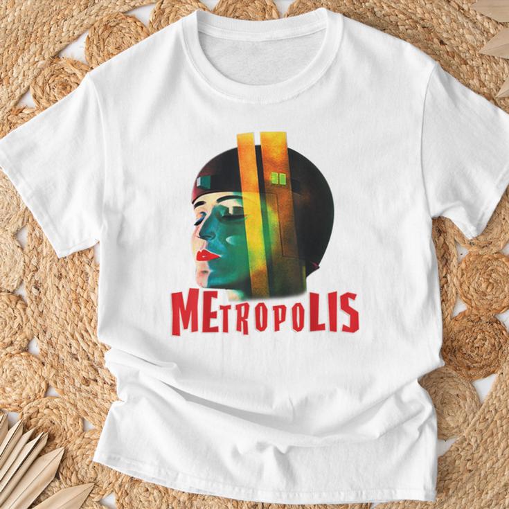 メトロポリス レトロムービーポスターデザインf Tシャツ 高齢者への贈り物