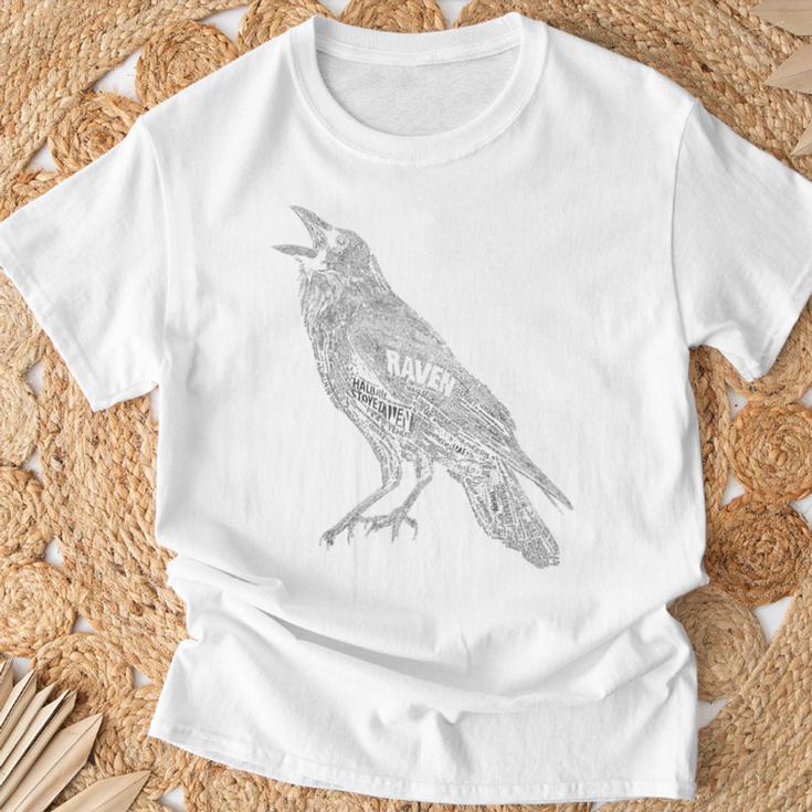レイヴン カラス 動物愛好家 鳥 モチーフアート Tシャツ 高齢者への贈り物