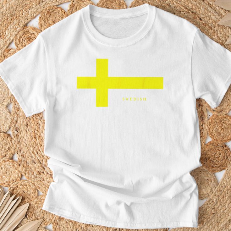 レトロ スウェーデン国旗 メンズ レディース キッズ ヴィンテージ ギフト Tシャツ 高齢者への贈り物