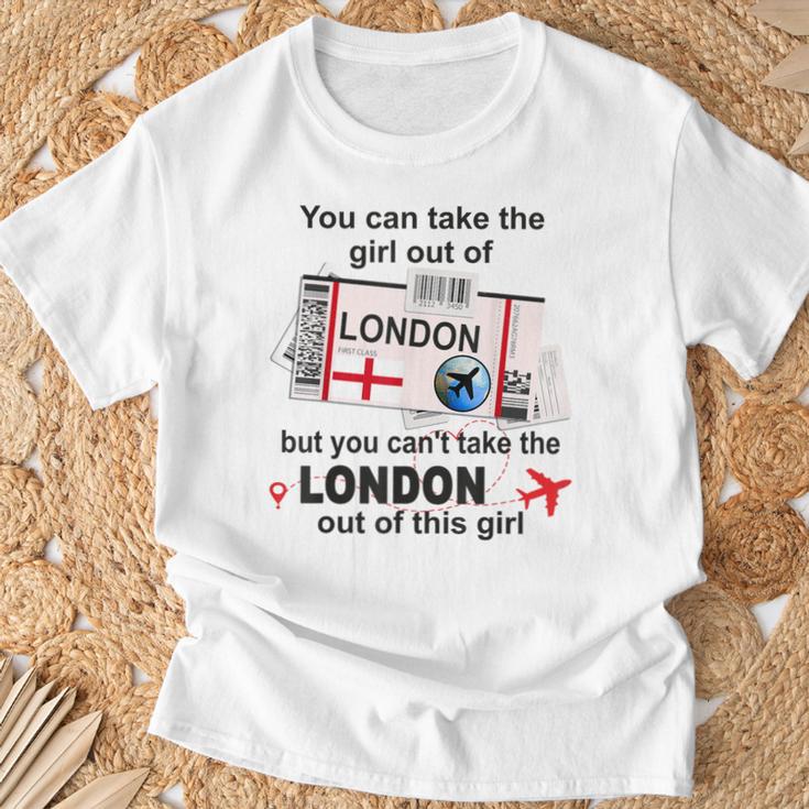 ロンドンガール ロンドン搭乗券 ロンドン Tシャツ 高齢者への贈り物