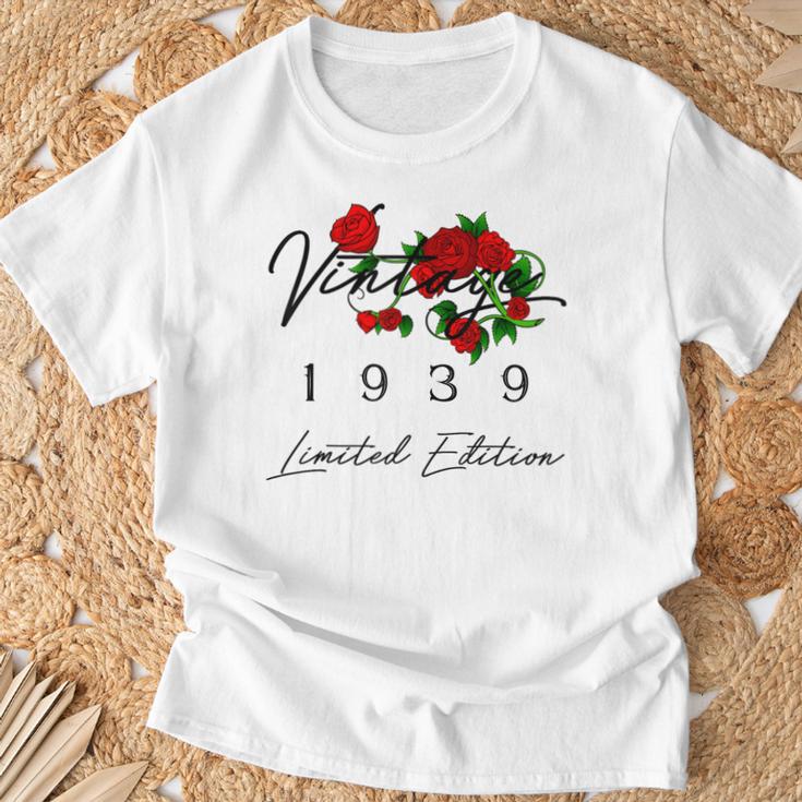 ヴィンテージ 87歳の誕生日 デコレーション ヴィンテージ 1939 87歳 Tシャツ 高齢者への贈り物