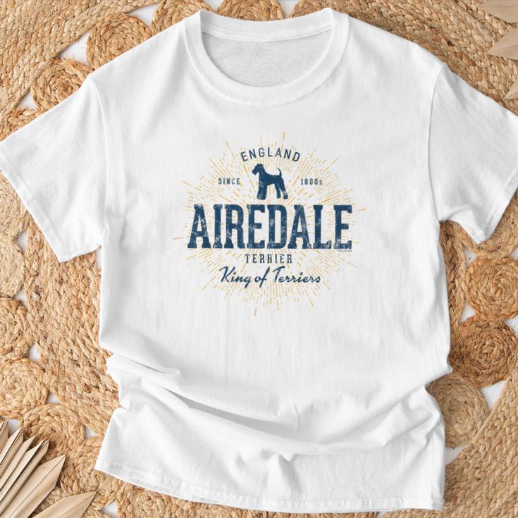 ヴィンテージ エアデール・テリア レトロ Tシャツ 高齢者への贈り物
