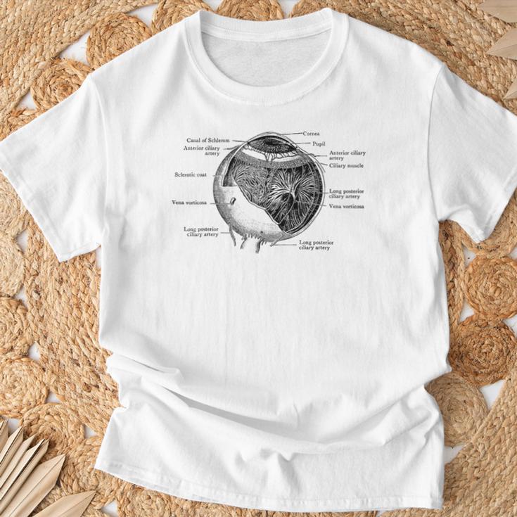 人間の目 目玉 ヴィンテージ 解剖学 Tシャツ 高齢者への贈り物