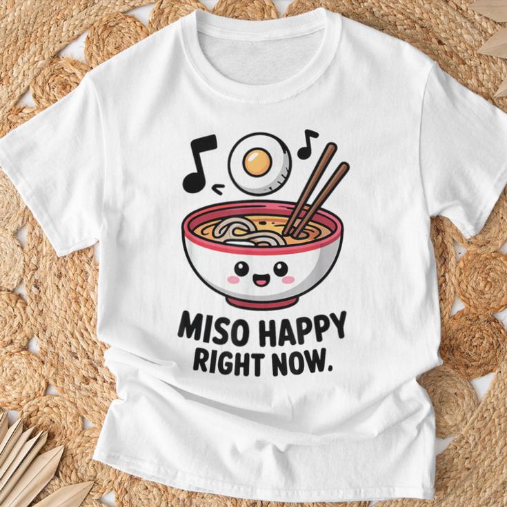 味噌ハッピー寿司ラーメン日本 Tシャツ 高齢者への贈り物