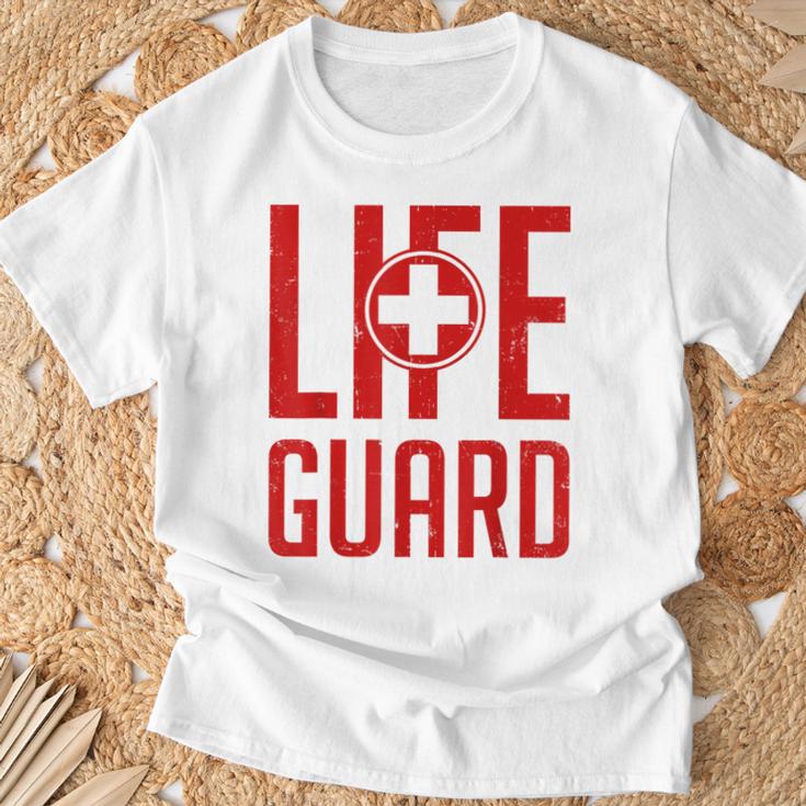 救命救急救命士のライフセーバー Lifeguard Tシャツ 高齢者への贈り物
