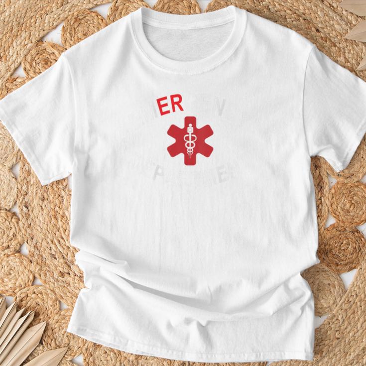 救急科 救急室 看護師 Er 看護師 背中 Tシャツ 高齢者への贈り物