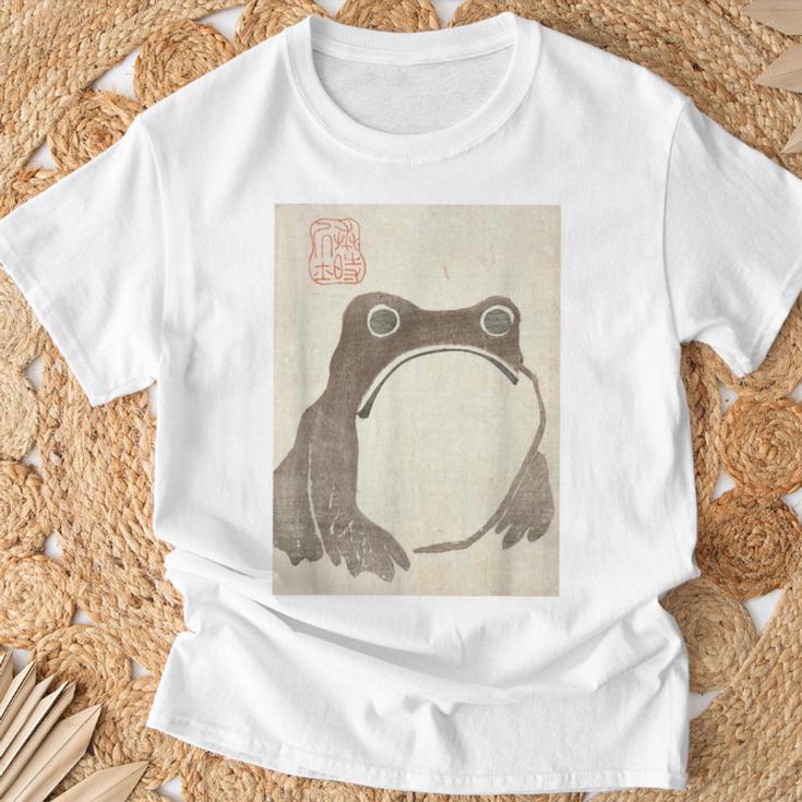 松本邦司によるメイカガフのカエル Tシャツ 高齢者への贈り物