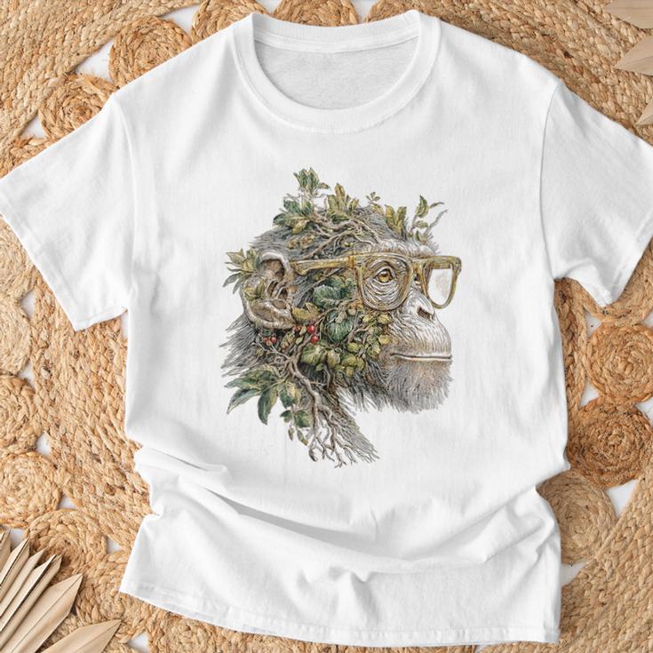 猿 野生動物 サファリ 動物愛好家 グラフィック イラスト Tシャツ 高齢者への贈り物
