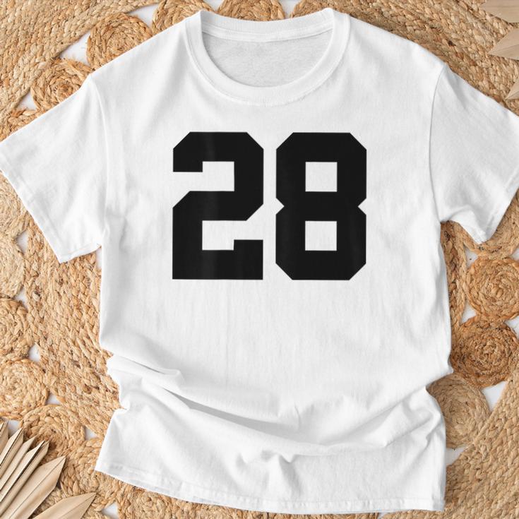 番号28 背面 スポーツチームジャージ番号 Tシャツ 高齢者への贈り物