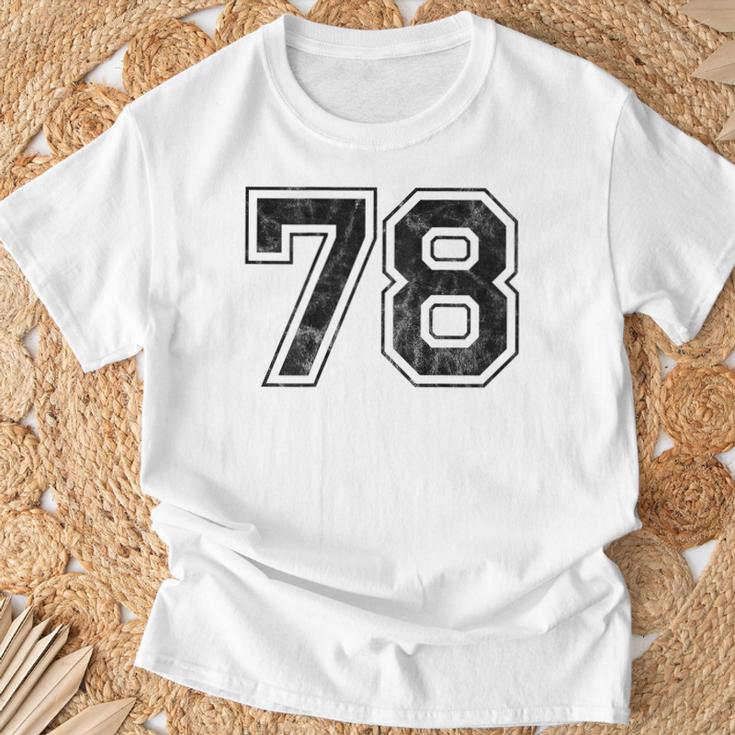 背中に78番。 Tシャツ 高齢者への贈り物