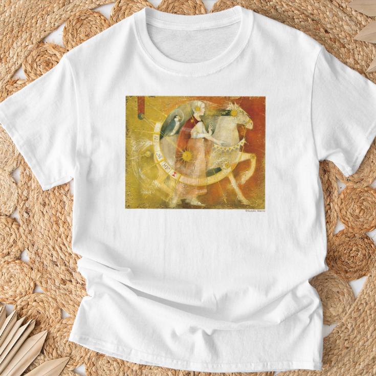 詩とメルヘン 牧野 鈴子 太陽の馬 Tシャツ 高齢者への贈り物