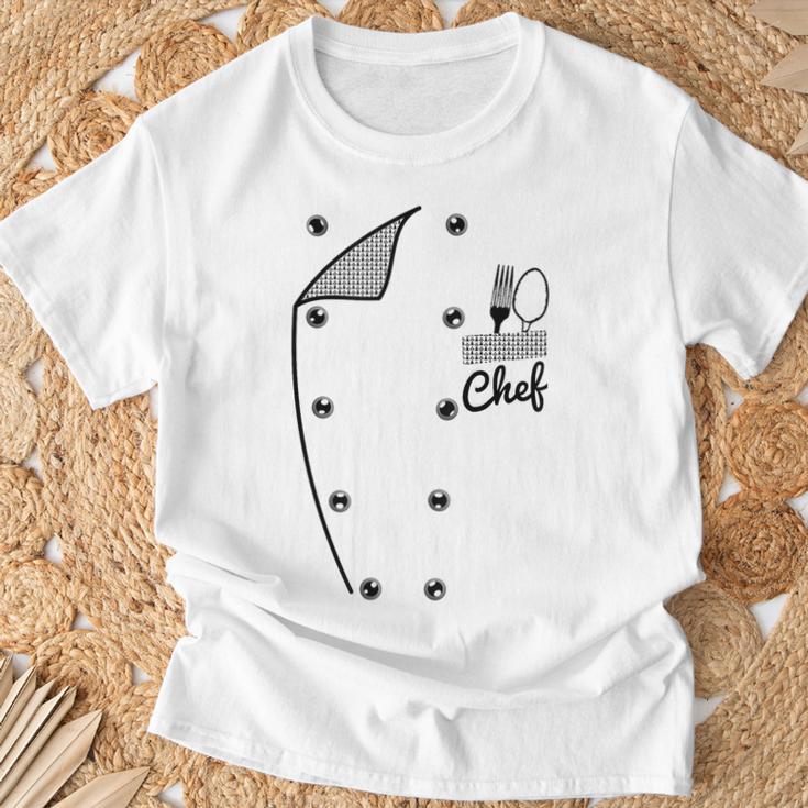 面白いシェフコスチュームジャケット。フェイク料理人のユニフォーム。楽しいギフト。 Tシャツ 高齢者への贈り物