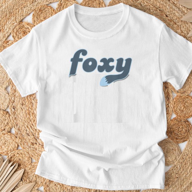 面白いフォクシーお父さんレトロ ビンテージ デザイン Tシャツ 高齢者への贈り物