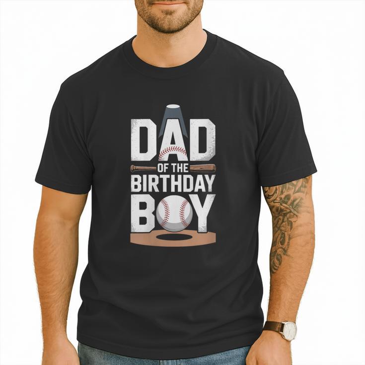 Baseball Dad Of The Birthday Boy Sports Theme Men T-Shirt