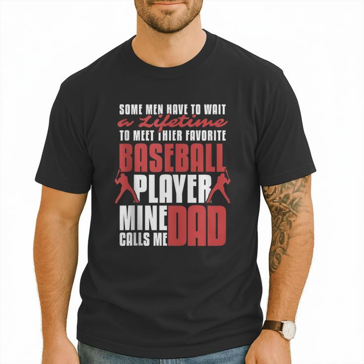Baseball Dad Cute Love Home Run Pitcher Catcher Baseball Fan Men T-Shirt