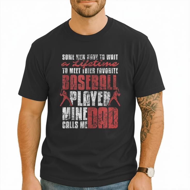 Baseball Dad Cute Love Sports Pitcher Catcher Baseball Men T-Shirt
