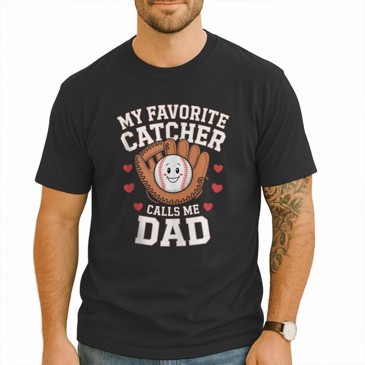 Baseball Dad Father's Day Catcher Men Men T-Shirt