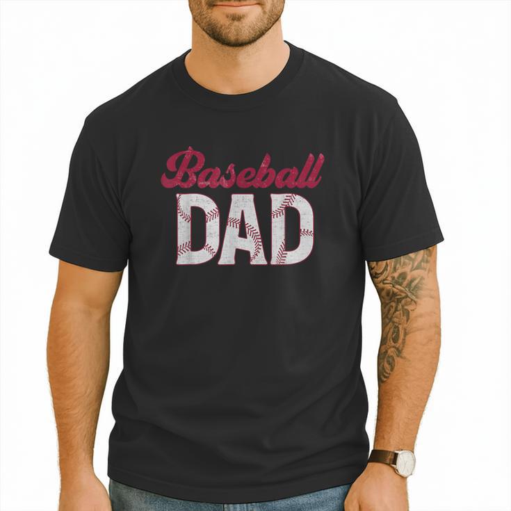 Baseball Dad For Father's Day Dad Daddy Baseball Lover Men T-Shirt