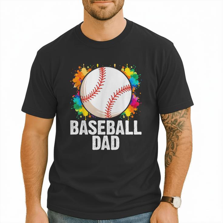 Baseball Dad Fathers Day For Daddy Papa Father Men T-Shirt
