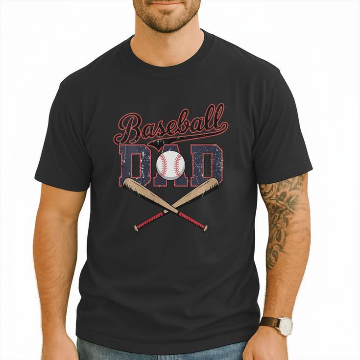 Baseball Dad Father's Day Vintage Retro Sarcastic Dad Men T-Shirt