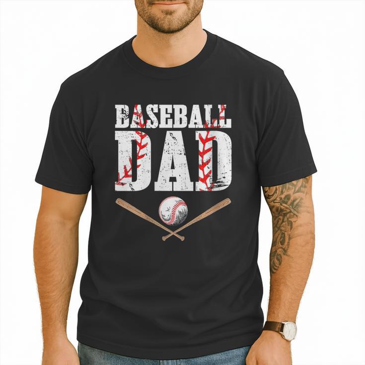Baseball Dad Happy Fathers Day For Men Boys Kid Men T-Shirt