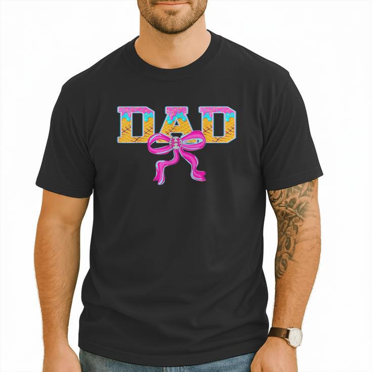 Baseball Dad Ice Cream Drip Game Day Family Matching Men T-Shirt