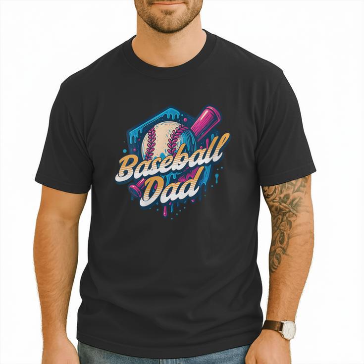 Baseball Dad Kids Birthday Baseball Drip Ice Cream Family Men T-Shirt Baseball Dad Kids Birthday Baseball Drip Ice Cream Family Men T-Shirt