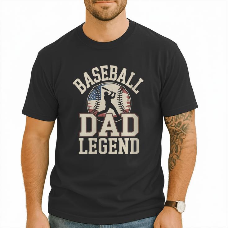 Baseball Dad Retro American Flag Style Men T-Shirt Baseball Dad Retro American Flag Style Men T-Shirt