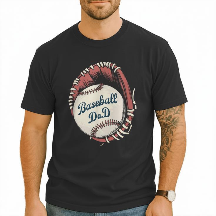 Baseball Dad Softball Glove And Ball Men T-Shirt