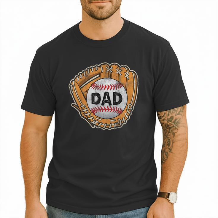 Baseball Glove Father's Day Baseball Dad Men T-Shirt