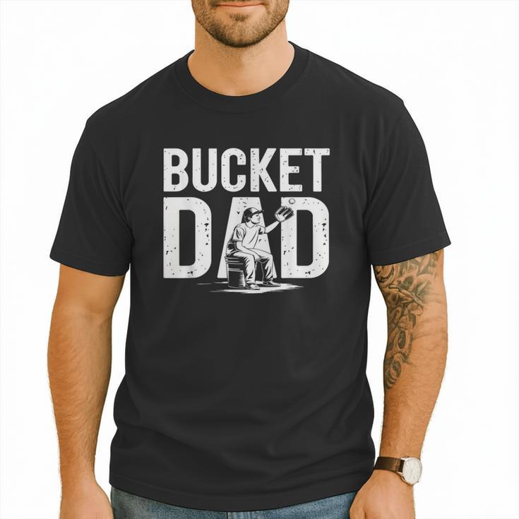 Bucket Dad Softball Dad Baseball Dad Coach Bucket Men T-Shirt