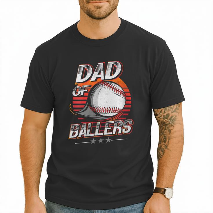 Dad Of Ballers Shirt Volleyball Baseball Dad Of Baller Men T-Shirt
