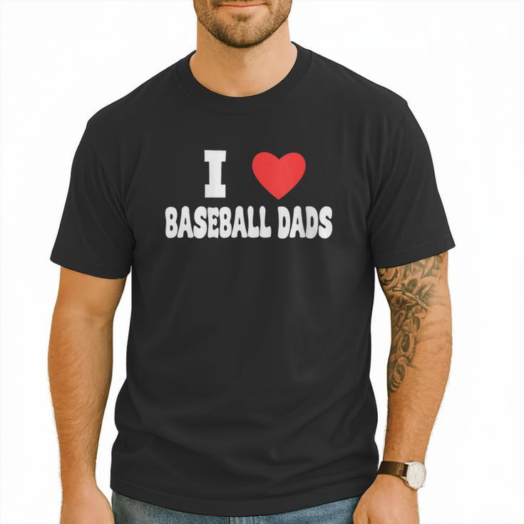 I Love Baseball Dads Awesome Little League Tees Spring Ball Men T-Shirt