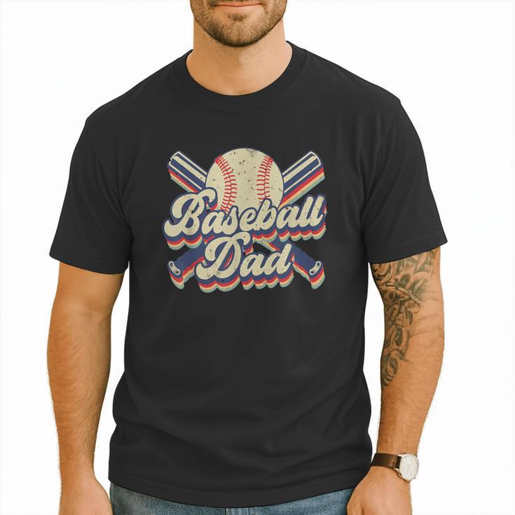 Retro Baseball Dad Sports Lovers Happy Father's Day Men T-Shirt