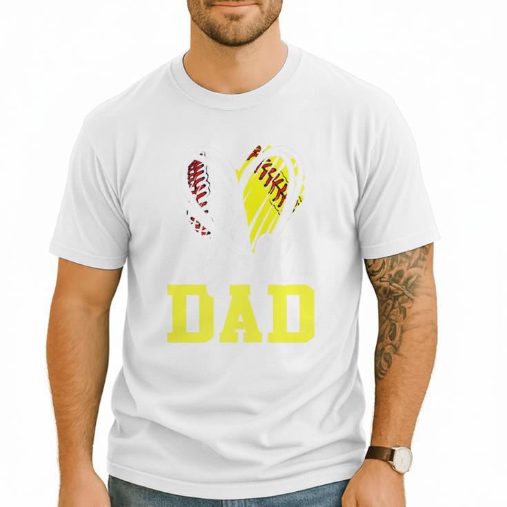 Ball Dad Softball Baseball Dad Fathers Day Premium Men T-Shirt