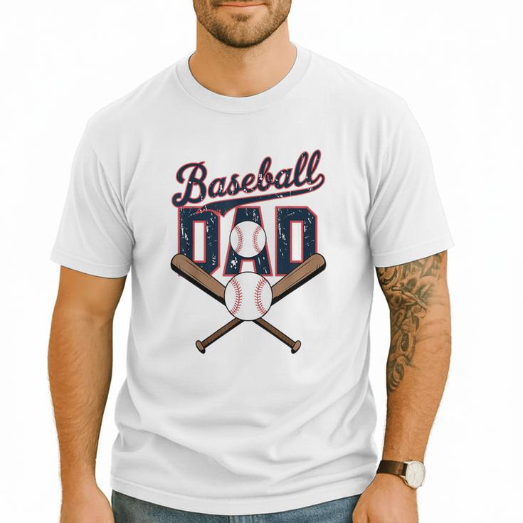 Baseball Dad Father's Day Celebration For Sports Lovers Fans Men T-Shirt