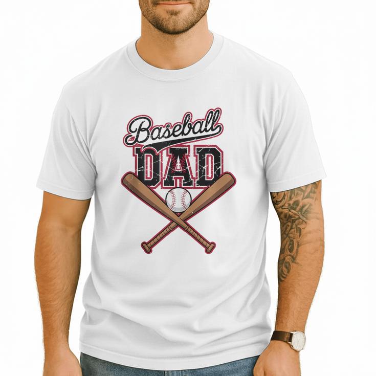 Baseball Dad Fathers Day Game Day Toddler Kids Sport Lovers Men T-Shirt