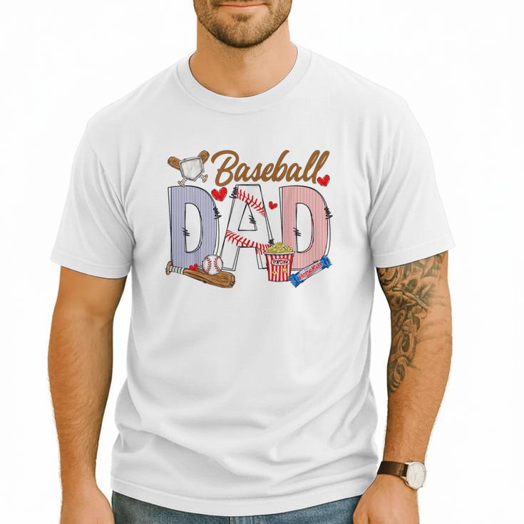 Baseball Dad Game Day Sport Lovers Baseball Fathers Day Men T-Shirt