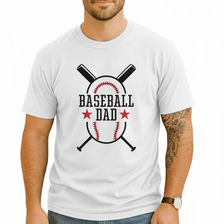 Baseball Dad Happy Fathers Day Wife Daughter Son Game Day Men T-Shirt Baseball Dad Happy Fathers Day Wife Daughter Son Game Day Men T-Shirt