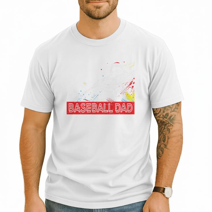 Baseball Dad Baseball Pop Art Baseball Sport Team Premium Men T-Shirt