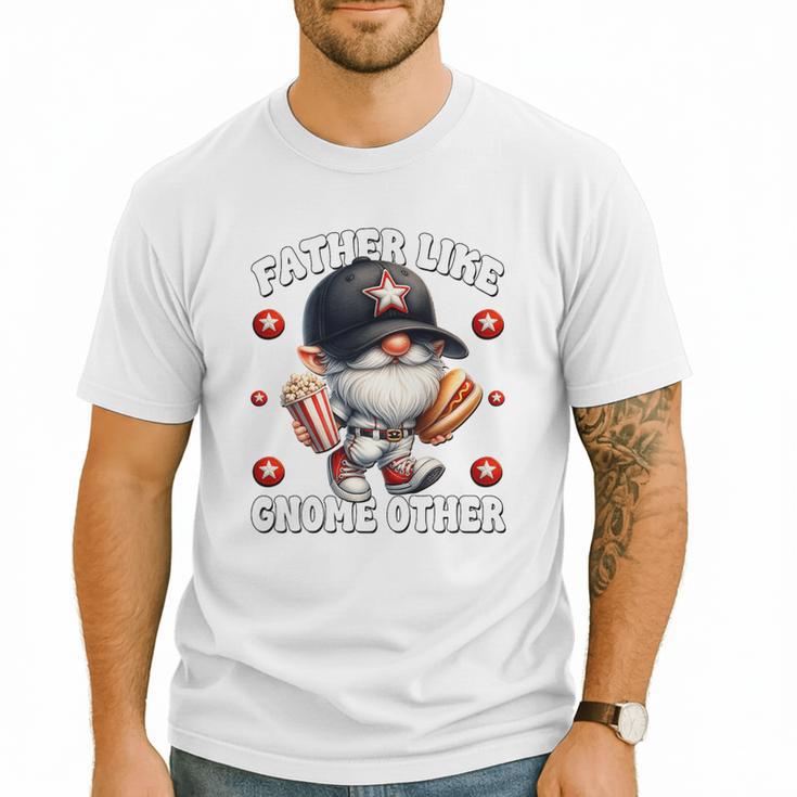 Baseball Dad Saying Hot Dog Gnome Pun For Fathers Day Premium Tri-Blend Men T-Shirt