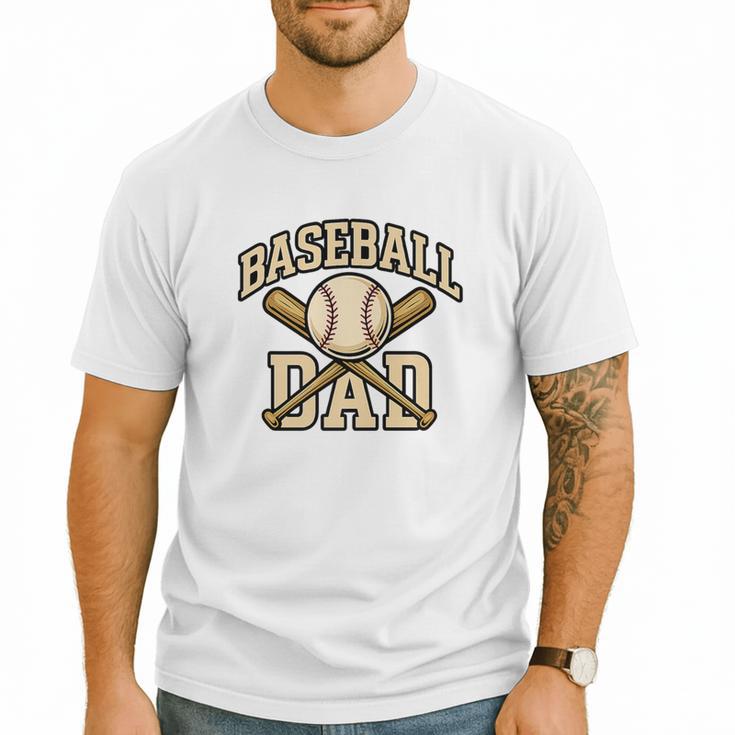 Baseball Dad Sports With Bats And Ball Graphic Premium Men T-Shirt